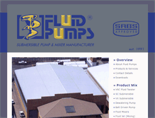 Tablet Screenshot of fluidpumps.co.za